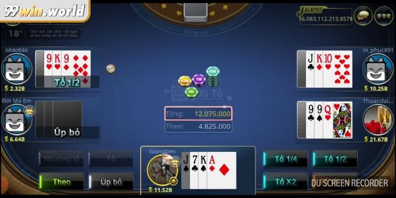 Xì Tố 99win – Đấu Trí Đỉnh Cao Thắng Lớn Nhờ Chiến Thuật 2 Cấu trúc các vòng cược và diễn biến